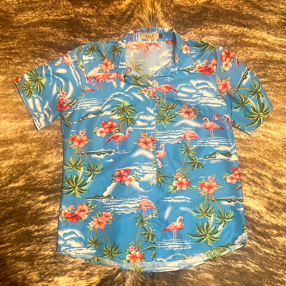 Flamingo Button Shirt